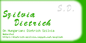 szilvia dietrich business card